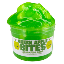 Load image into Gallery viewer, GREEN APPLE BITES-CLEAR SLIME
